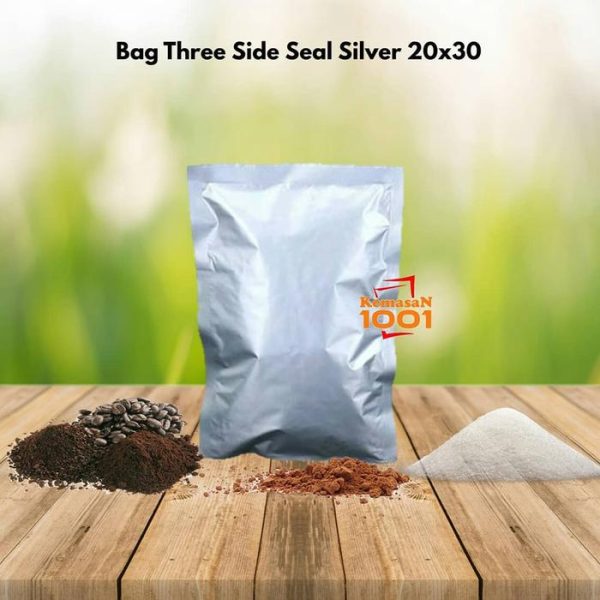 Termurah - Bag Alufoil Silver 20x30 - Bag Three Side Seal - U Seal Bag