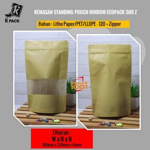 Standing Pouch Window Ecopack 500Z