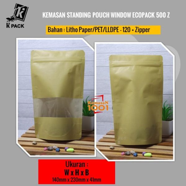 Standing Pouch Window Ecopack 500Z