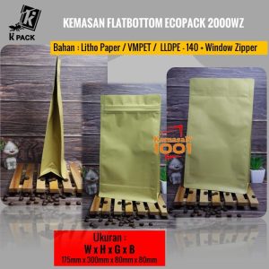 Kemasan Flat Bottom Ecopack 2000WZ