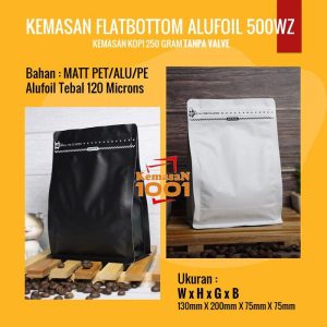 Kemasan Flat Bottom Import 500 WZ Tanpa Valve - Hitam Doff