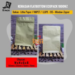 Kemasan Flat Bottom Ecopack 1000WZ