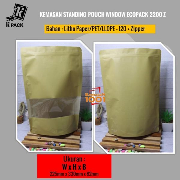 Standing Pouch Window Ecopack 2200Z
