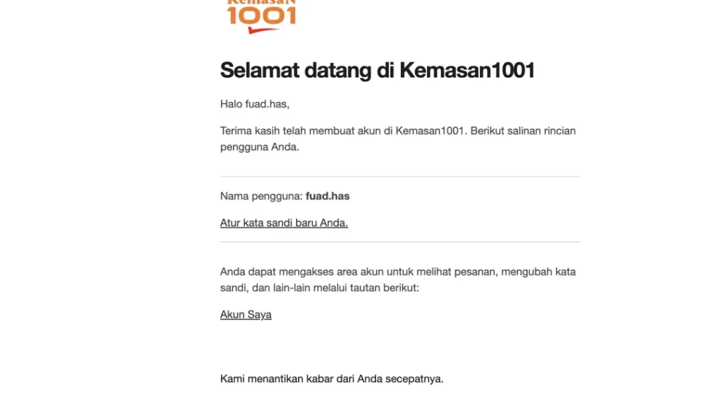 buat password dari email