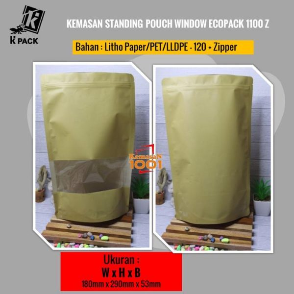 Standing Pouch Window Ecopack 1100Z